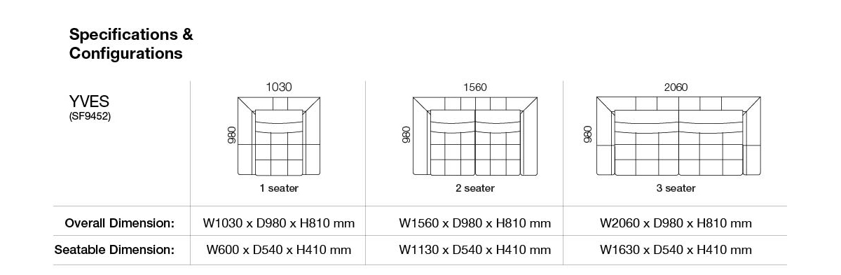 YVES Sofa spec drawing-25
